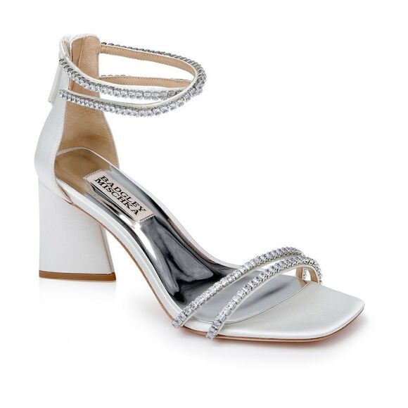Badgley Mischka - Lillie Crystal Dual-Strapped Block Heels - Picture 5 of 5